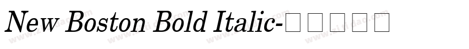 New Boston Bold Italic字体转换